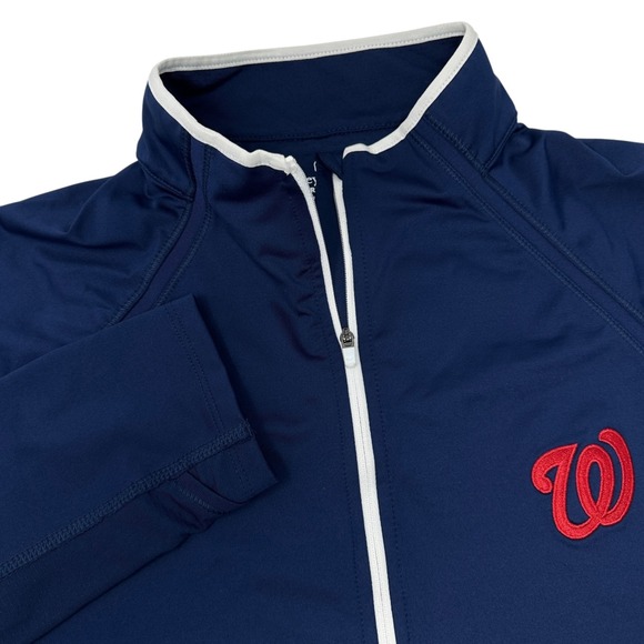 VINEYARD VINES  Women's Performance 1/4 Zip Blue Pullover Washington Capitals Lg - Picture 1 of 10